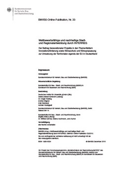 Wettbewerbsfähige und nachhaltige Stadt-und Regionalentwicklung durch INTERREG