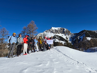 Mindful hiking through snow and silence