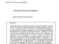 Sustainable Mountain Development