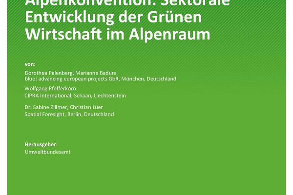 Convention alpine - Développement sectoriel de l’économie verte dans la région alpine