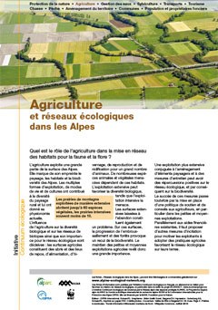 Agriculture et réseaux écologiques dans les Alpes