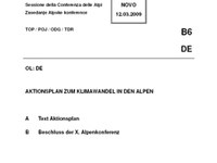 Plan d’action sur le changement Climatique dans les Alpes