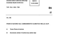 Piano d’azione sul cambiamento climatico nelle Alpi