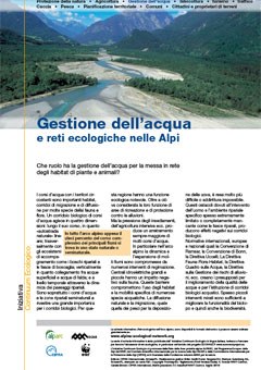 Gestione dell’acqua e reti ecologiche nelle Alpi